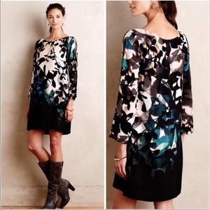 Anthropologie Floral Print Relaxed Dress